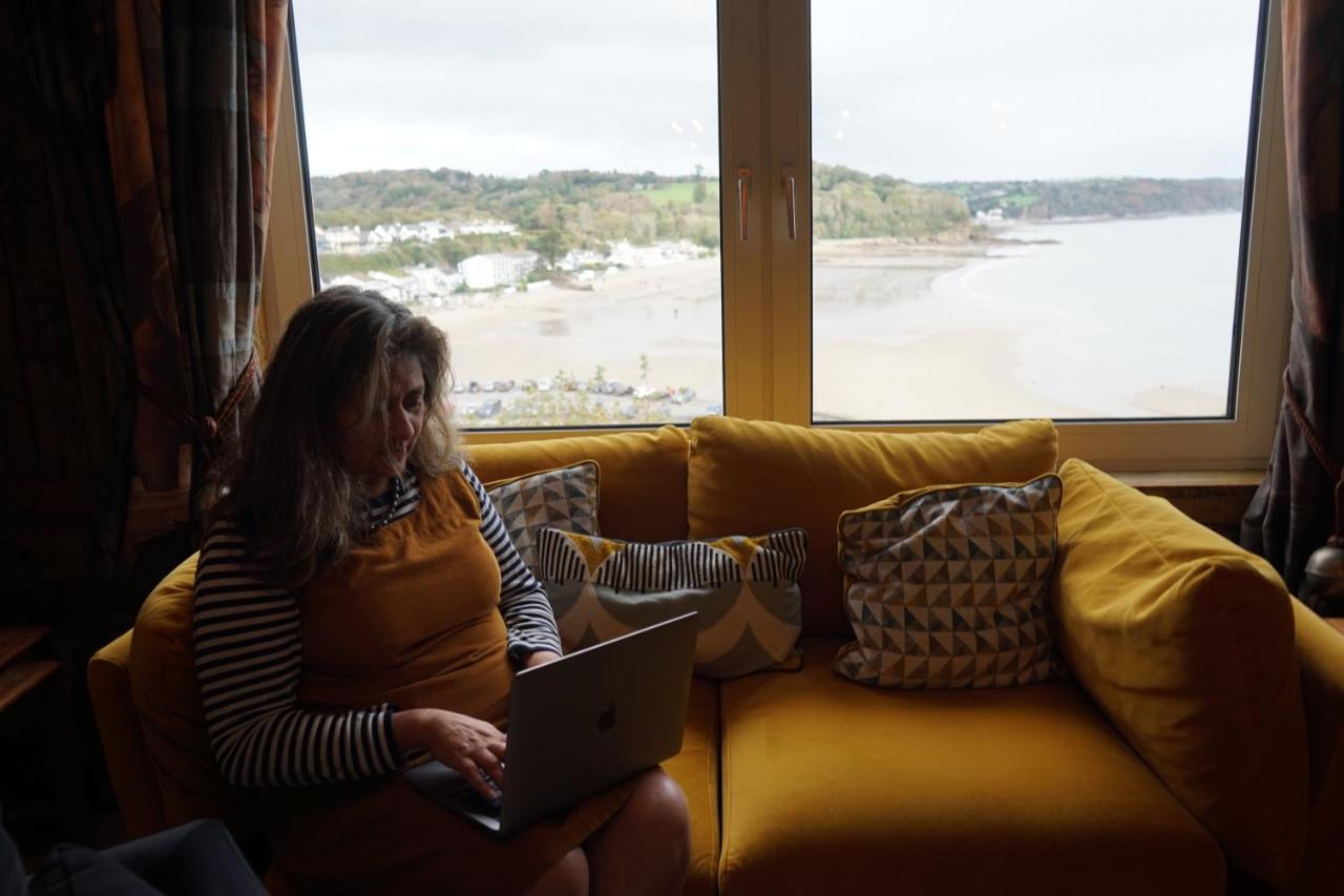 Beach House With Sea Views Over Saundersfoot Bay Ngoại thất bức ảnh